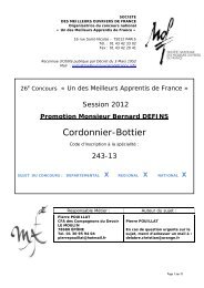 Cordonnier-Bottier - Meilleurs Ouvriers de France