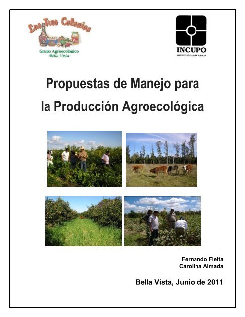 Propuestas de Manejo para la Producción Agroecológica