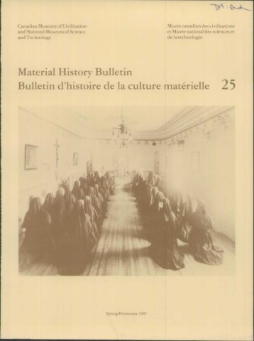 Bulletin d'histoire de la culture materielle 2 5 - Memorial University's ...