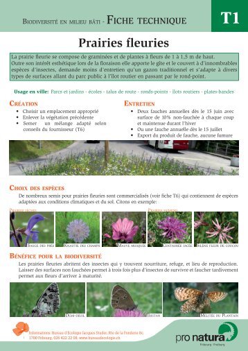 Fiches de conseil - Pro Natura Fribourg