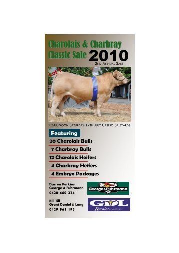 Charolais & Charbray Classic Sale - Charolais Society of Australia