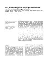Beta diversity of tropical marine benthic assemblages in the ...