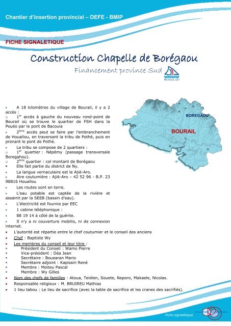 Les chantiers d'insertion - Province sud