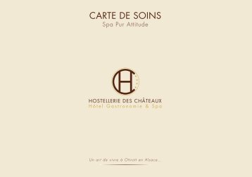 CARTE DE SOINS - Hostellerie des Châteaux & Spa