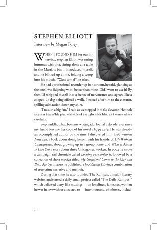 Interview: Stephen Elliott - Columbia: A Journal of Literature and Art