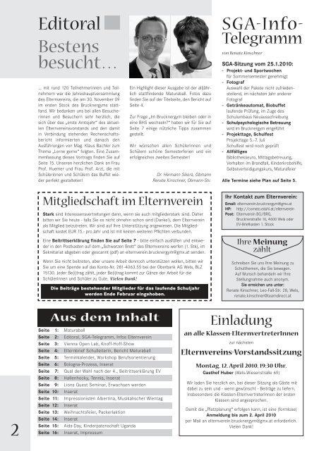 Medieninhaber, Herausgeber und Verleger: Elternverein ... - cometo