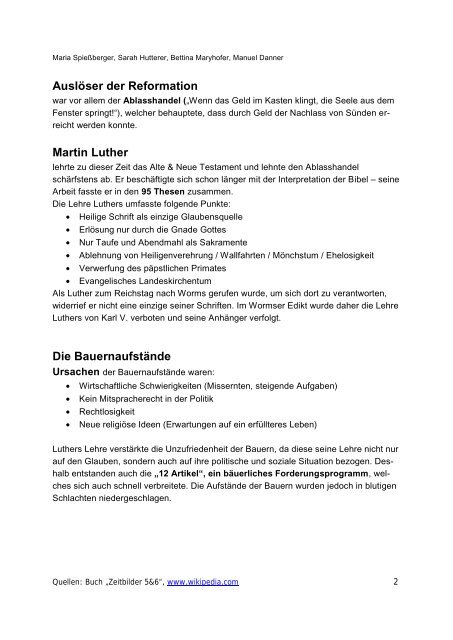 04 Kirche, Sozialrevolution und Reformation Das große ... - cometo