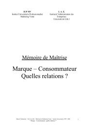 Marque – Consommateur Quelles relations ? - Le site des mémoires ...