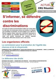 S'informer, se défendre contre les discriminations - CRIJ Réunion