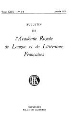 Tome XLIX, Nos. 3-4 - Académie royale de langue et de littérature ...