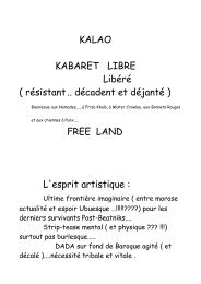 Kalao, Le Kabaret Libéré - Les Ramoneurs de Menhirs