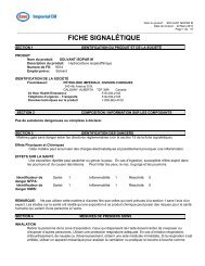 FICHE SIGNALÉTIQUE - True North Specialty Products