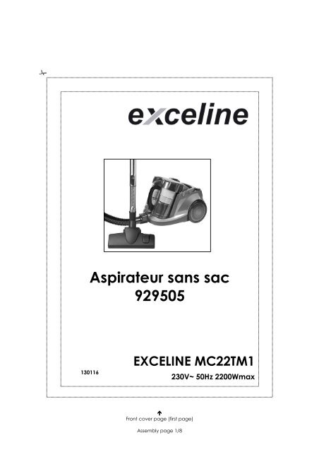Aspirateur sans sac 929505 EXCELINE MC22TM1 - Electro Depot