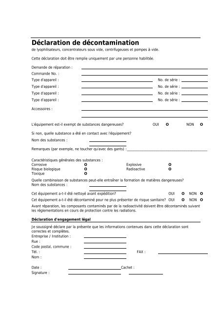 LYOPHILISATEUR ALPHA 1/2-4 LD - Fisher UK Extranet