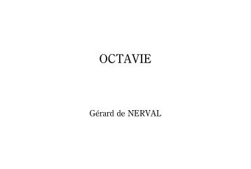 NERVAL ： Octavie