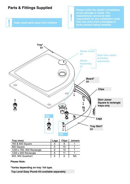 Shower Tray Fitting - Aqualux Shower Enclosures