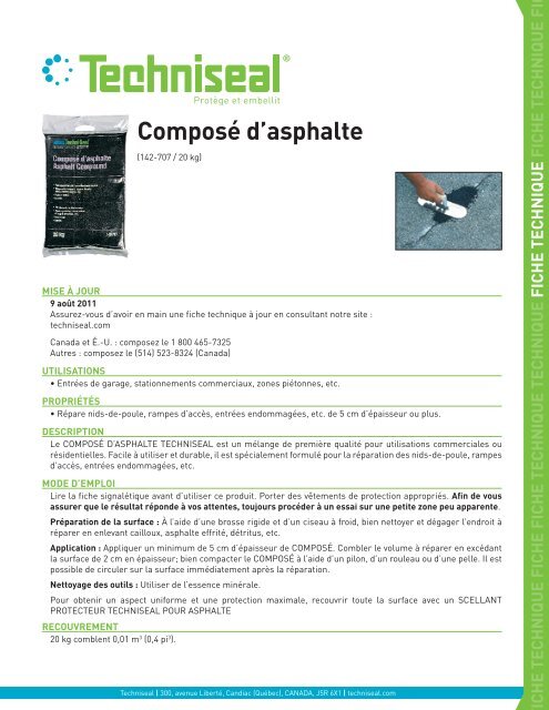 Composé d'asphalte - Techniseal