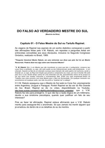 Do Falso ao Verdadeiro Mestre do Sul, em pdf - agsaw