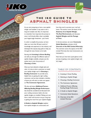 AsphAlt shingles - Huttig Building Products