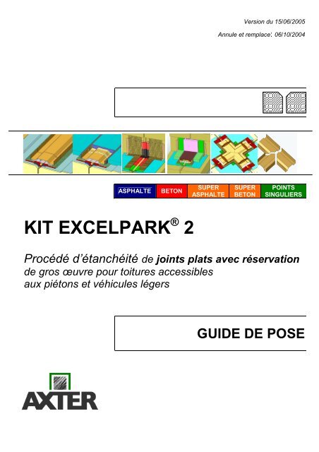 Guide de pose EXCELPARK 2 - Axter