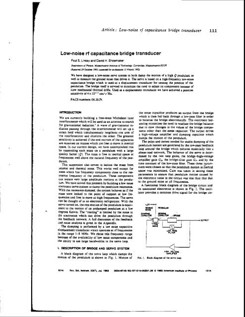 DAVID H. SHOEMAKER - LIGO - Caltech