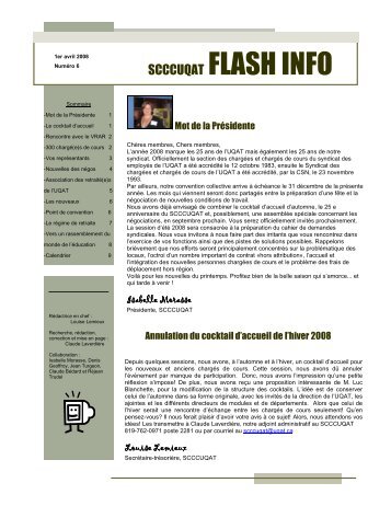 numéro 6, avril 2008 - Université du Québec en Abitibi ...