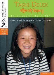 Télécharger le TD 74 en format PDF - Aide à l'enfance tibétaine