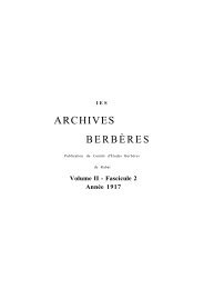ARCHIVES BERBÈRES - Bibliothèque Numérique Marocaine