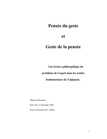 Pensée du geste et Geste de la pensée - La Grande Ourse