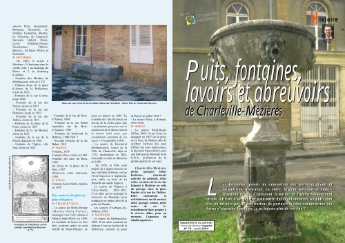 Puits, fontaines, lavoirs et abreuvoirs de Charleville-Mézières (pdf ...