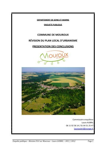 commune de mouroux révision du plan local d ... - Le Renard