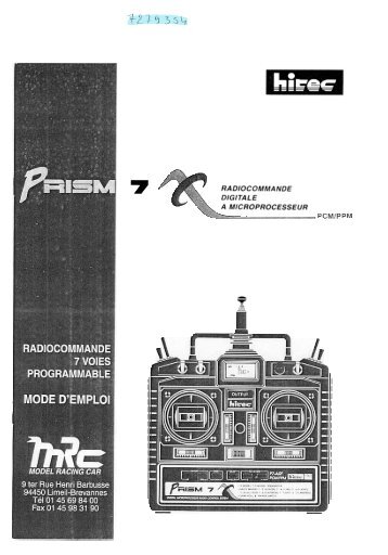 radiocommande digitale a microprocesseur - Produktinfo.conrad.com