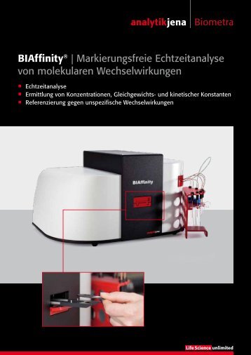 Biaffinity® | Markierungsfreie Echtzeitanalyse ... - Analytik Jena AG