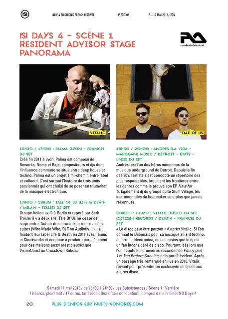 nUITS SONORES dossier de presse