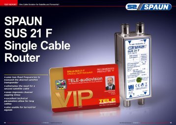 SPAUN SUS 21 F Single Cable Router