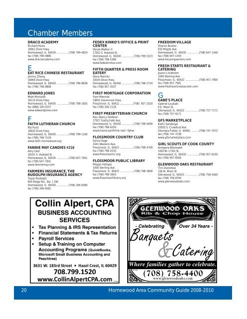 Homewood Area Community Guide - Pioneer Press Communities ...