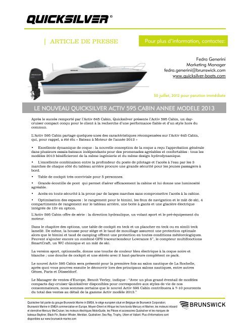 pdf version - quicksilver boats