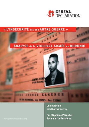 anaLyse de la vioLence armée au burundi