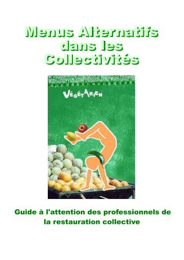 Brochure « menus Alternatifs dans les Collectivités - Association ...