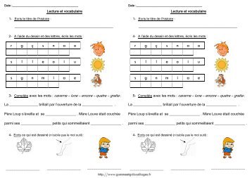 Exercice de lecture - Gomme & Gribouillages