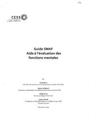 Guide SMAF - Aide à l'évaluation des fonctions mentales