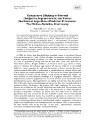 Comparative Efficiency of Informal (Subjective, Impressionistic) and ...