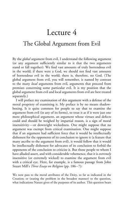 The Problem of Evil - Common Sense Atheism