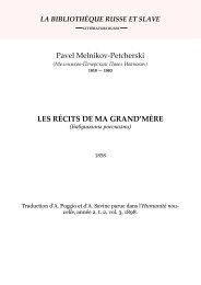 Melnikov-Petcherski - Les Recits de ma grand'mere - Littérature russe