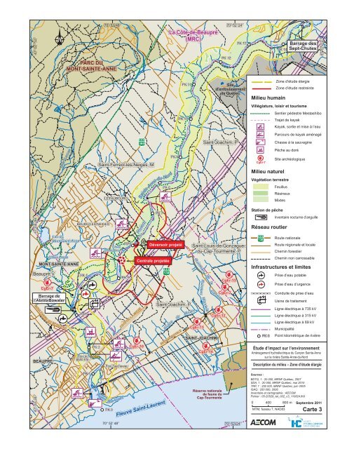 Aménagement hydroélectrique Hydro-Canyon Saint-Joachim sur la ...