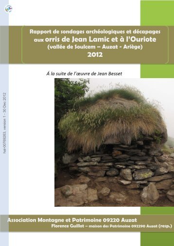 Rapport de sondages archéologiques et décapages aux orris ... - HAL