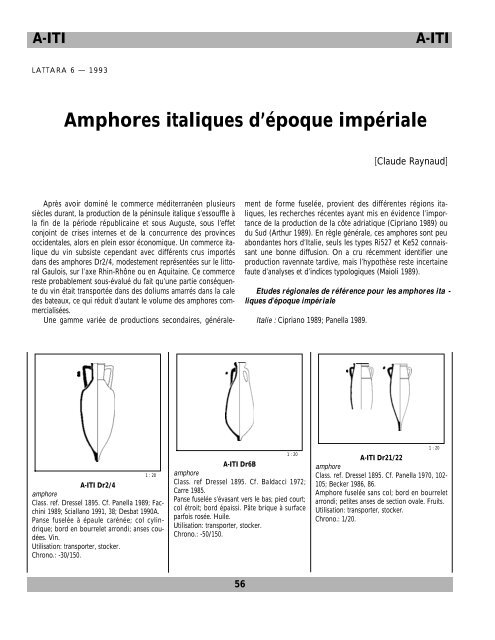 A-ITI Amphores italiques d'époque impériale - Lattara