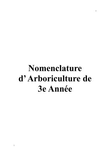 Nomenclature