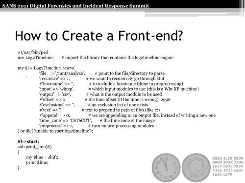 log2timeline Since 2009 - SANS