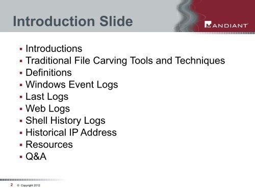 Carve for Record not Files - SANS Computer Forensics